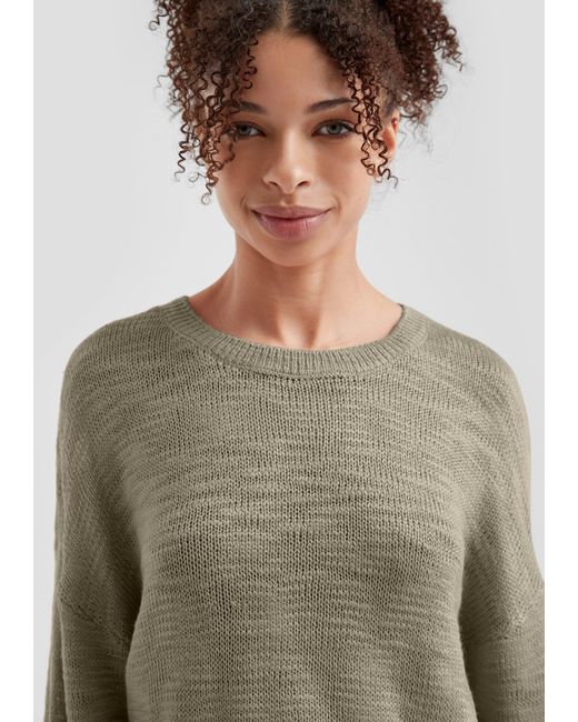 QS Green Strickpullover mit Strukturmuster