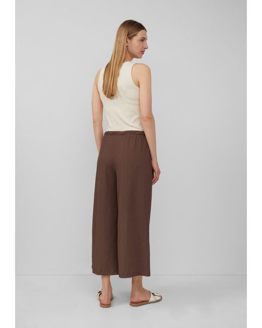 S.oliver Brown Strukturierte Culotte mit Elastikbund