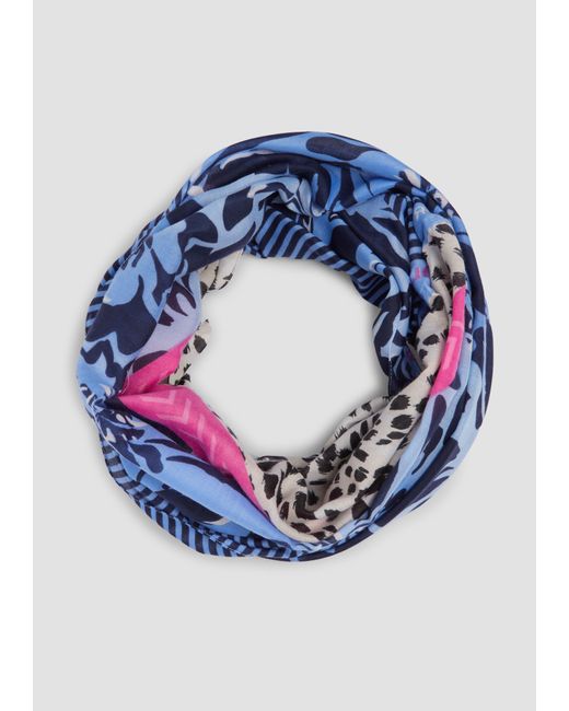 S.oliver Blue Loop-Schal mit All-over-Print