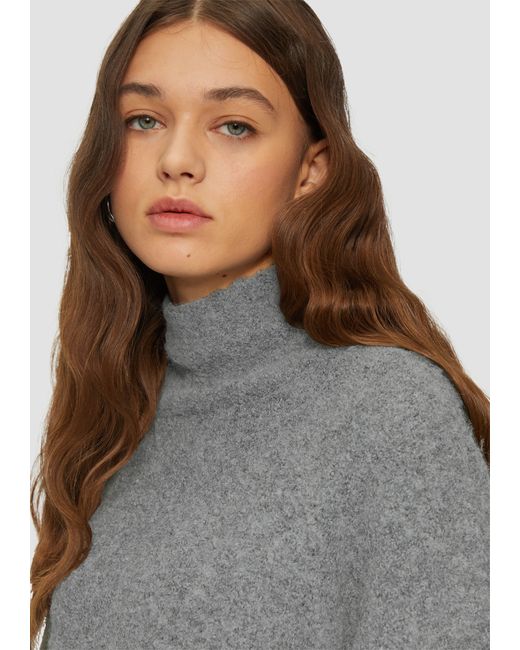 QS Gray Longpullover aus Bouclé - Strick