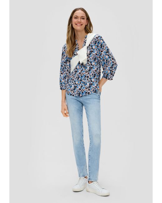 S.oliver Blue Tunikabluse mit All-over-Print