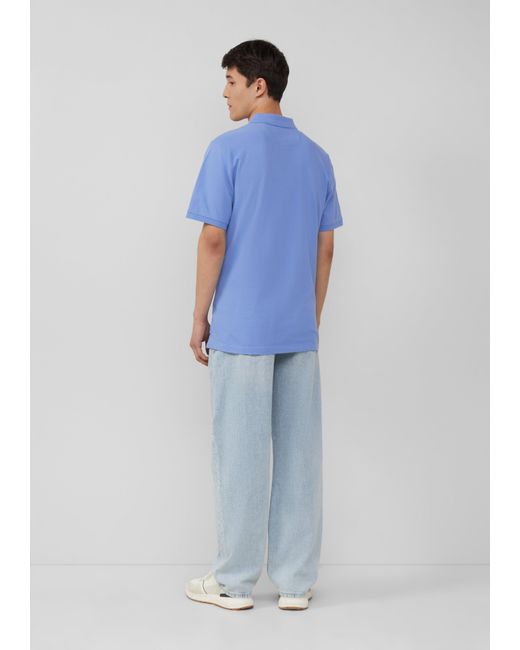 S.oliver Poloshirt aus Baumwollpiqué in Blue für Herren