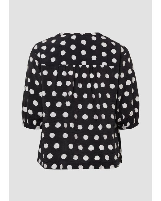 S.oliver Black Strukturierte Bluse aus Viskosemix
