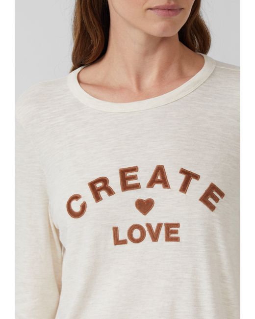 S.oliver White Longsleeve mit appliziertem Artwork