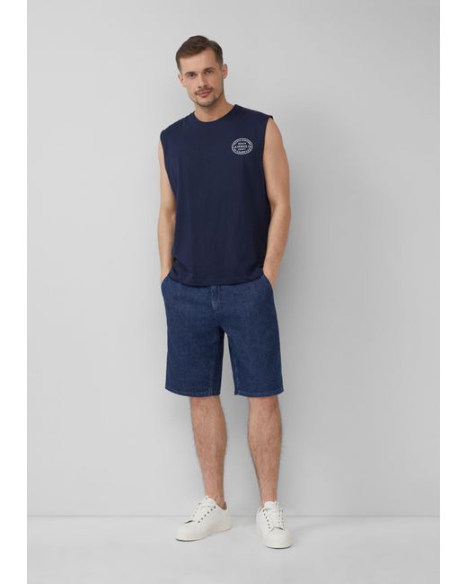 S.oliver Jersey-Tanktop im Relaxed Fit mit Print in Blue für Herren
