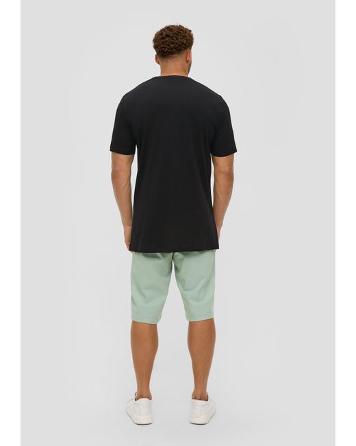 S.oliver T-Shirt aus Baumwolle mit Logo-Print in Black für Herren