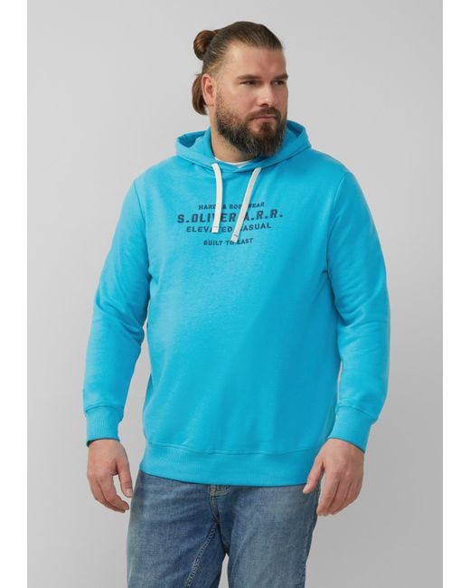 Hoodie mit Label-Stickerei in Blau für Herren Lyst DE