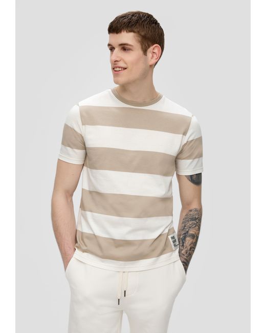 QS T-Shirt aus Baumwolle in White für Herren
