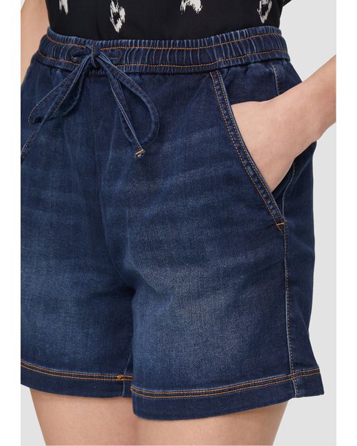 QS Blue Jeans-Short / Mid Rise / Elastikbund