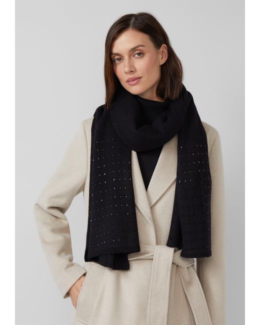 S.oliver Black Schal mit Schmucksteinen