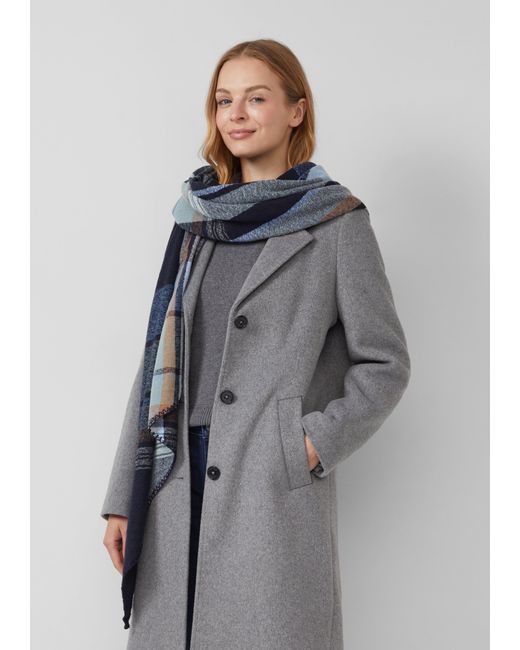 S.oliver Blue Schal mit Karo-Muster