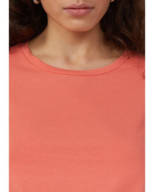 QS Red Baumwollshirt mit Rundhalsausschnitt