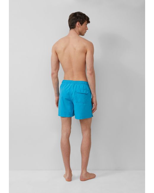 S.oliver Badeshorts mit Artwork und Eingrifftaschen in Blue für Herren