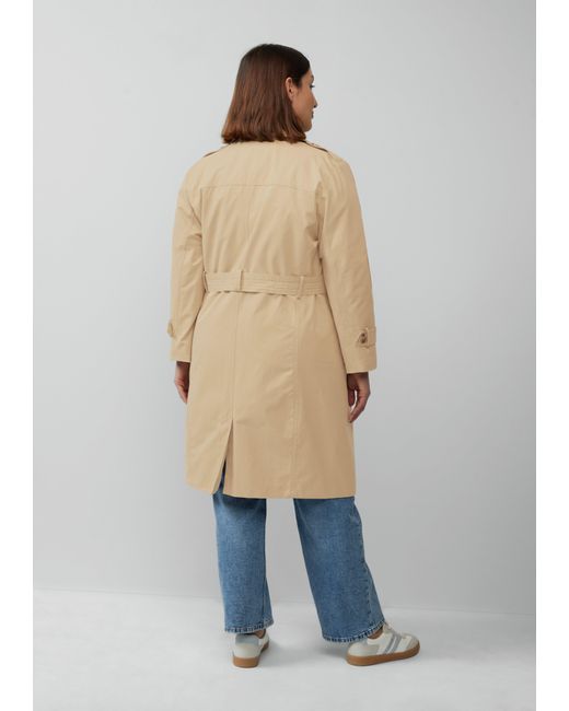 S.oliver Natural Trenchcoat mit Streifen-Futter