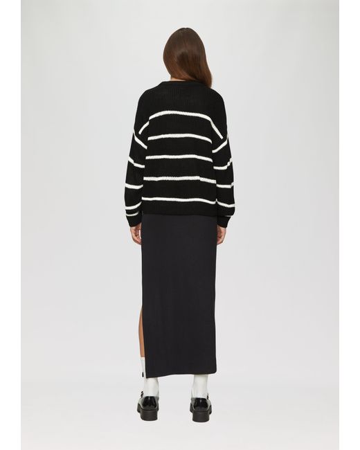 QS Black Strickpullover mit Ringeln