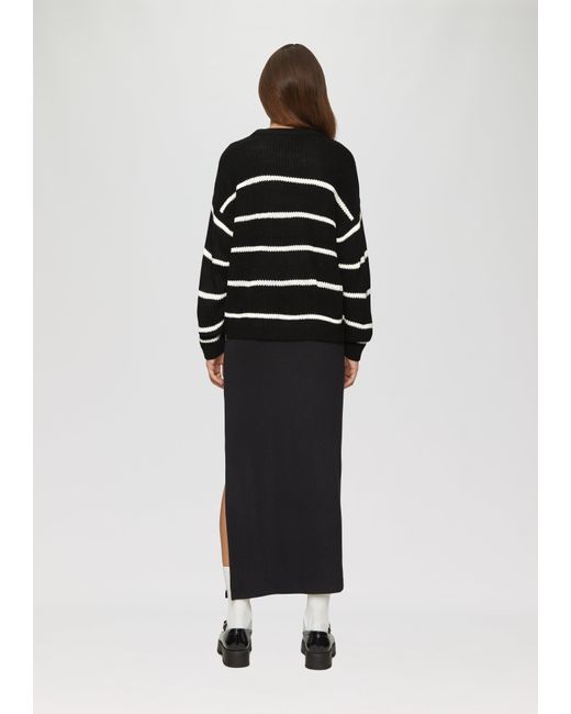QS Black Strickpullover mit Ringeln