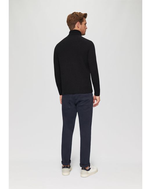 S.oliver Rollkragenpullover aus reiner Wolle in Black für Herren