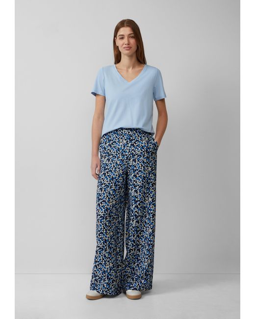 S.oliver Blue Wide-Leg-Hose im Loose Fit mit Elastikbund