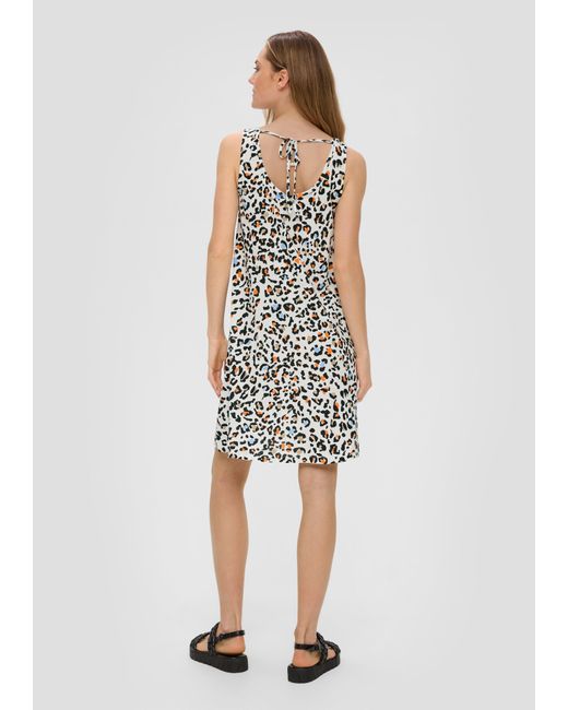S.oliver White Relaxed-Fit-Kleid mit Bindeband am Rücken