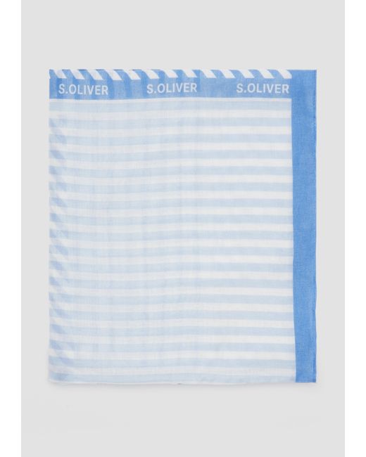 S.oliver Blue Lässiger Loop-Schal mit All-over-Print