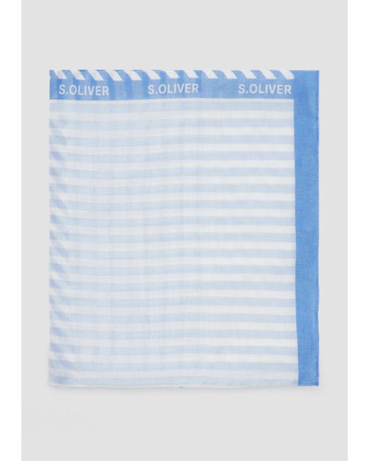 S.oliver Blue Lässiger Loop-Schal mit All-over-Print