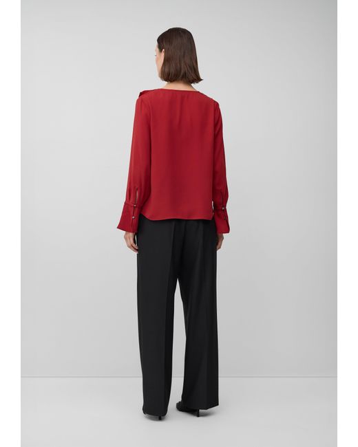 S.oliver Red Volant-Bluse mit langen Ärmeln