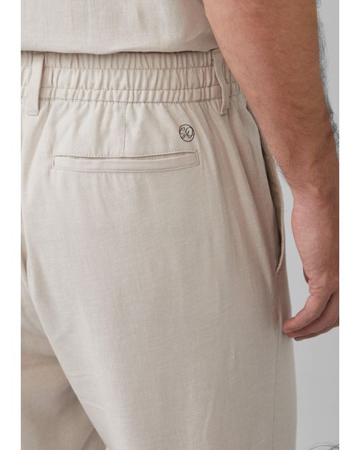 S.oliver Chino aus Leinenmix im Relaxed Fit in White für Herren