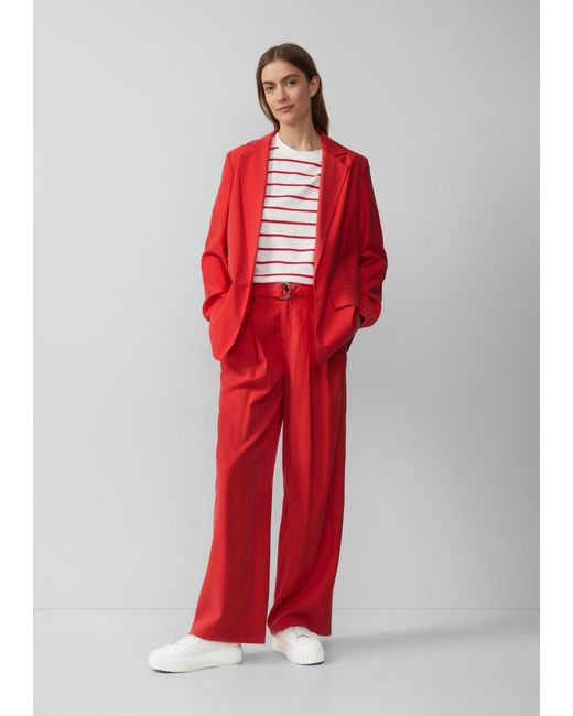 S.oliver Red Verkürztes Baumwoll-T-Shirt mit Streifen