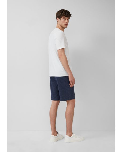 S.oliver Detroit: Strukturierte Sweat-Bermuda im Relaxed Fit in Blue für Herren