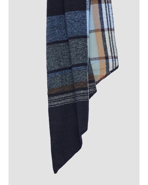 S.oliver Blue Schal mit Karo-Muster