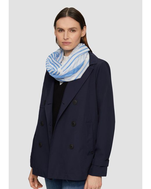 S.oliver Blue Lässiger Loop-Schal mit All-over-Print