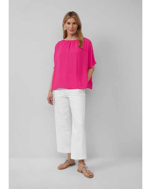 S.oliver Pink Chiffonshirt im Loose Fit mit Jerseyfutter