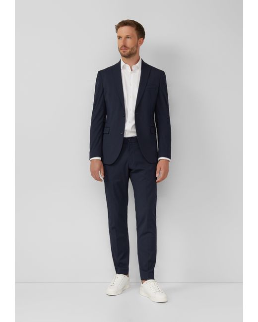 S.oliver S.O PURE: Feines Anzug-Sakko aus Stretch-Gewebe in Blue für Herren