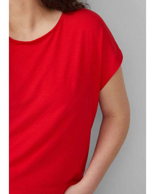 S.oliver Red Fließendes Jersey-Shirt mit überschnittenen Schultern