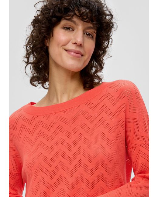 S.oliver Red Pullover mit Ajourmuster