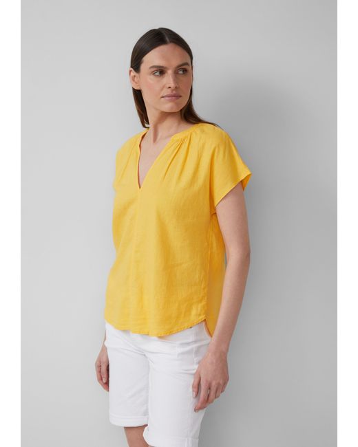 S.oliver Yellow Ärmellose Bluse aus Leinenmix im Relaxed Fit