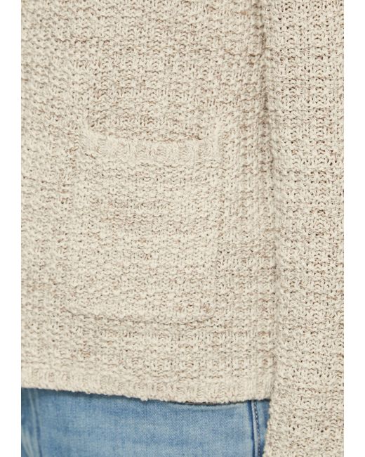 S.oliver Natural Strukturierte Strickjacke in Melange-Optik