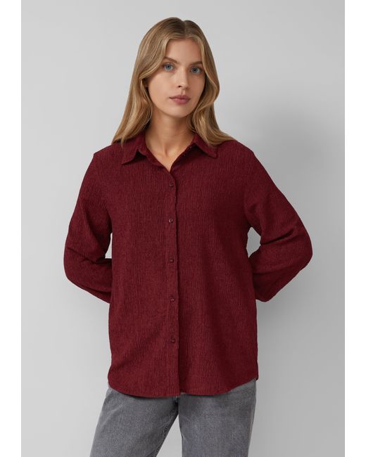 S.oliver Red Strukturierte Jersey-Bluse mit Raffung am Rücken