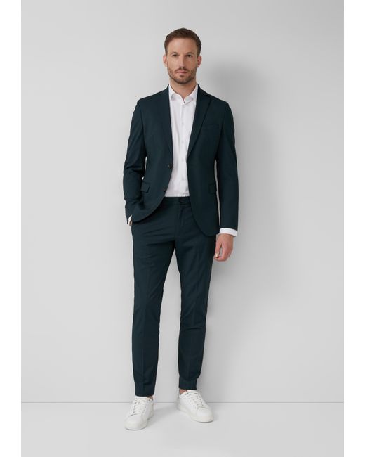 S.oliver S.O PURE: Sakko aus meliertem Stretch-Twill in Blue für Herren