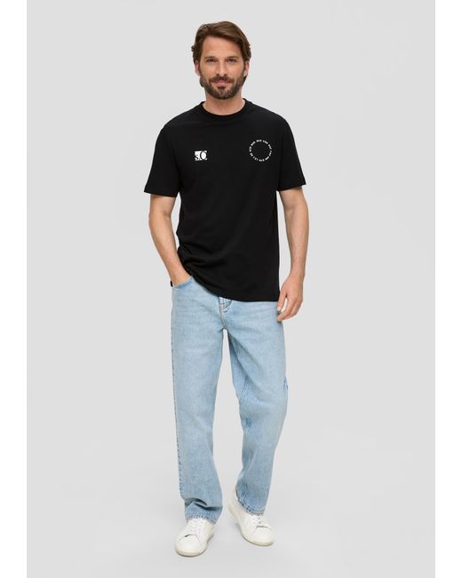 S.oliver T-Shirt mit großem EM-Rückenprint in Black für Herren