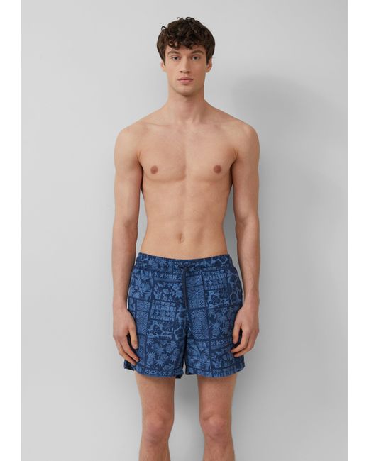 S.oliver Badeshorts mit All-over-Print und Eingrifftaschen in Blue für Herren