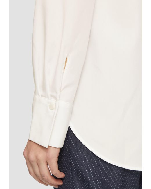 S.oliver White Longbluse aus Modalmix mit Tunika-Ausschnitt