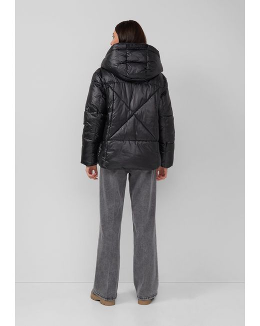 S.oliver Gray Gesteppte Puffer-Jacke mit Weitenregulierung
