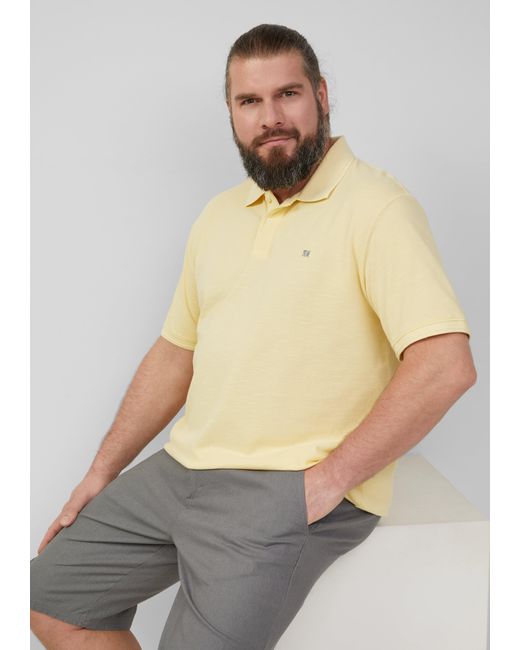 S.oliver Poloshirt mit kleinem Labelpatch in Natural für Herren