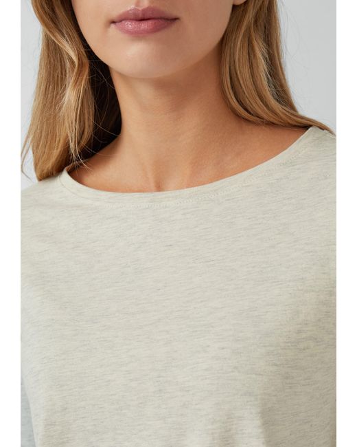 S.oliver White T-Shirt aus Baumwolle im Slim Fit