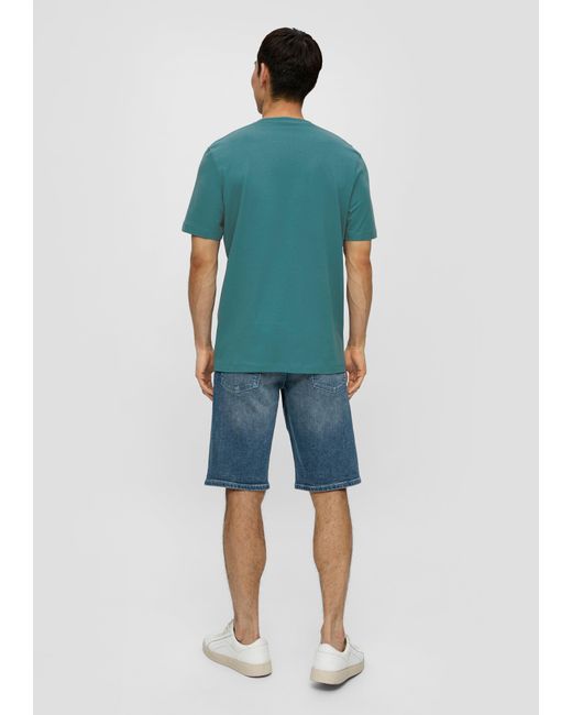 S.oliver T-Shirt aus Baumwolle mit Label-Print in Green für Herren