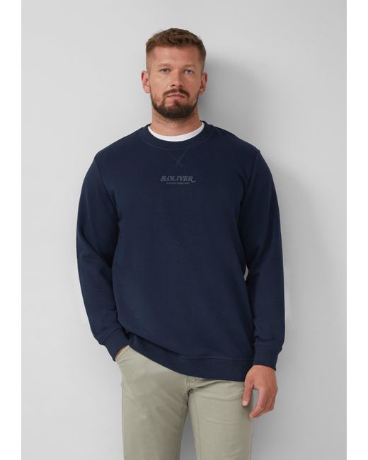 S.oliver Wärmendes Sweatshirt mit Logo-Artwork in Blue für Herren
