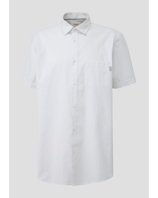 S.oliver Kurzarmhemd mit Button-Down-Kragen in White für Herren