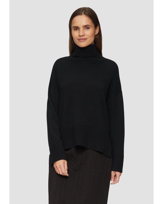 S.oliver Black Lockerer Rollkragenpullover aus Kaschmirmix