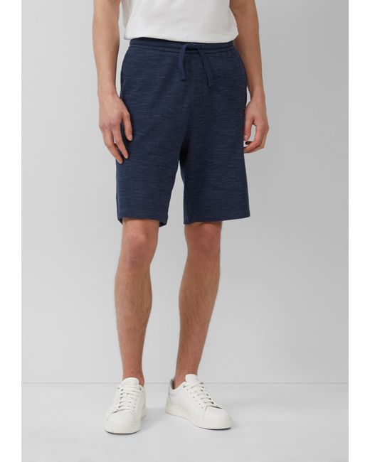 S.oliver Detroit: Strukturierte Sweat-Bermuda im Relaxed Fit in Blue für Herren